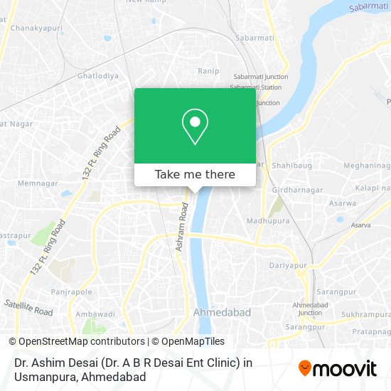 Dr. Ashim Desai (Dr. A B R Desai Ent Clinic) in Usmanpura map