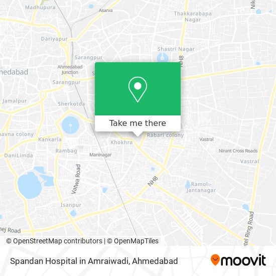 Spandan Hospital in Amraiwadi map