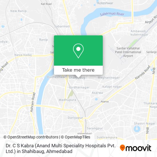 Dr. C S Kabra (Anand Multi Speciality Hospitals Pvt. Ltd.) in Shahibaug map