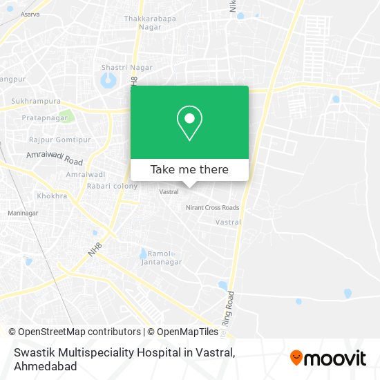 Swastik Multispeciality Hospital in Vastral map