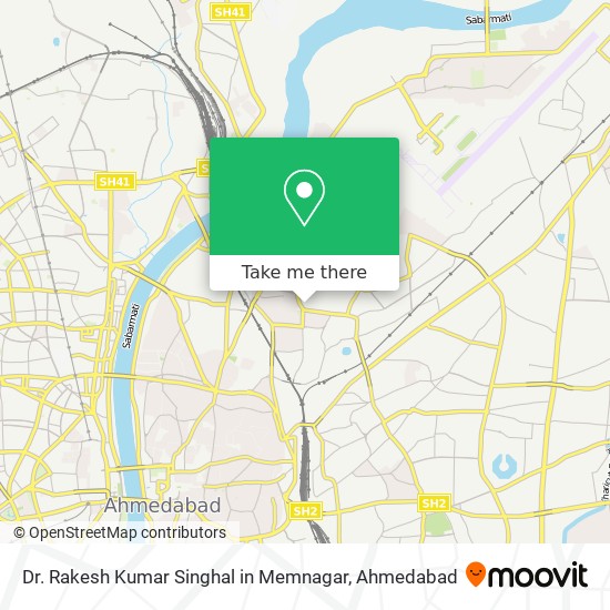 Dr. Rakesh Kumar Singhal in Memnagar map