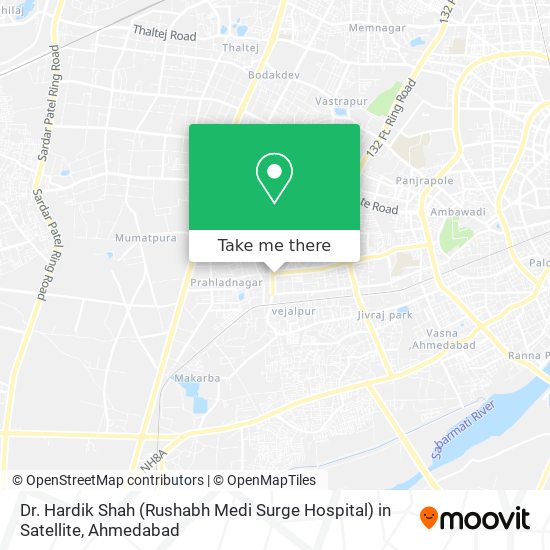 Dr. Hardik Shah (Rushabh Medi Surge Hospital) in Satellite map