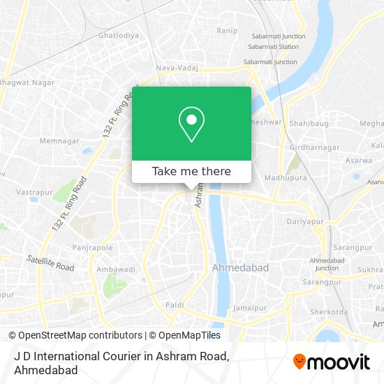 J D International Courier in Ashram Road map