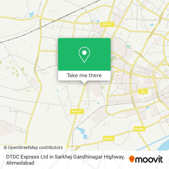DTDC Express Ltd in Sarkhej Gandhinagar Highway map