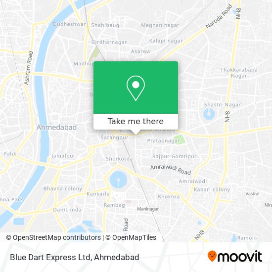 Blue Dart Express Ltd map