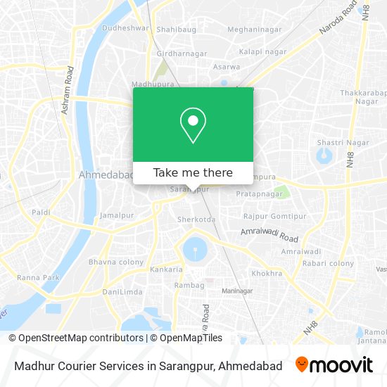 Madhur Courier Services in Sarangpur map