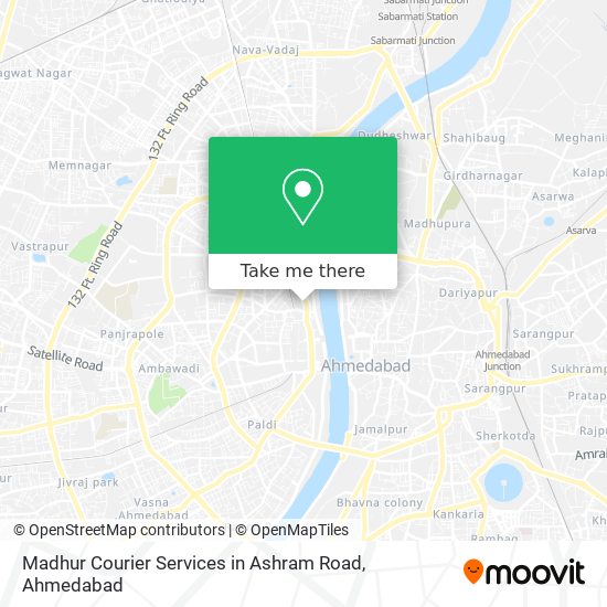 Madhur Courier Services in Ashram Road map