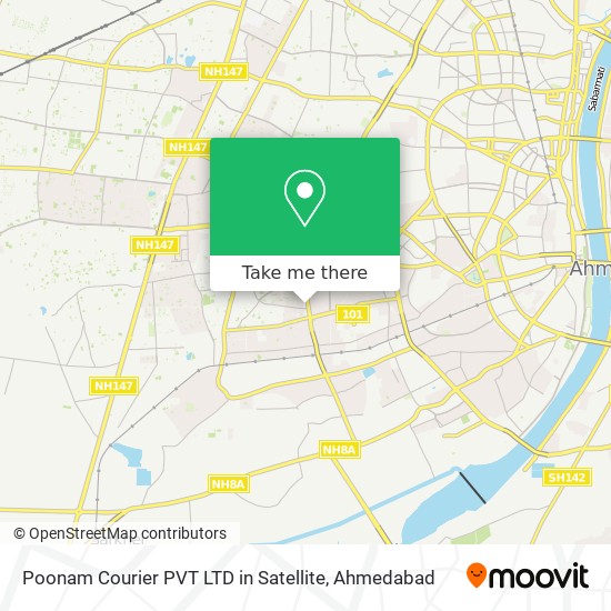 Poonam Courier PVT LTD in Satellite map