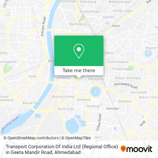 Transport Corporation Of India Ltd (Regional Office) in Geeta Mandir Road map