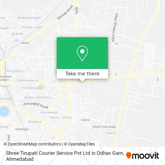 Shree Tirupati Courier Service Pvt Ltd in Odhav Gam map