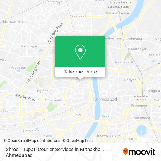 Shree Tirupati Courier Services in Mithakhali map