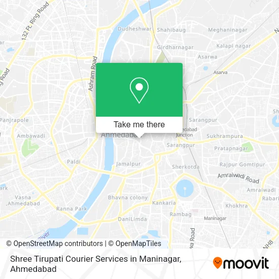 Shree Tirupati Courier Services in Maninagar map