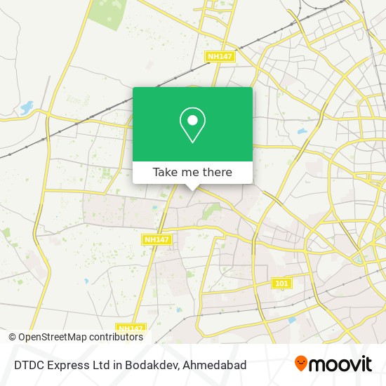 DTDC Express Ltd in Bodakdev map
