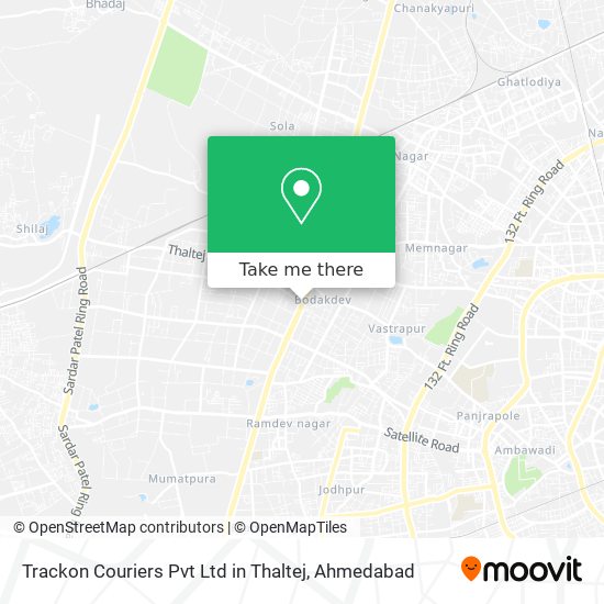 Trackon Couriers Pvt Ltd in Thaltej map
