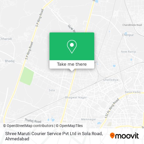 Shree Maruti Courier Service Pvt Ltd in Sola Road map