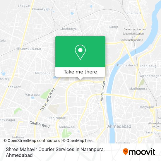 Shree Mahavir Courier Services in Naranpura map