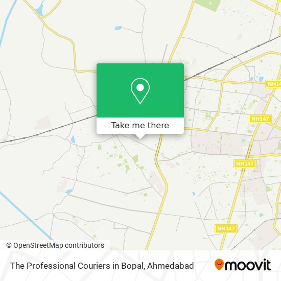 The Professional Couriers in Bopal map