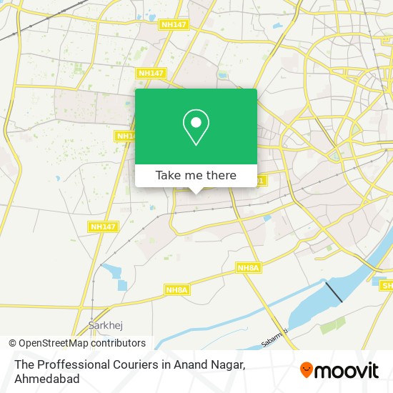 The Proffessional Couriers in Anand Nagar map