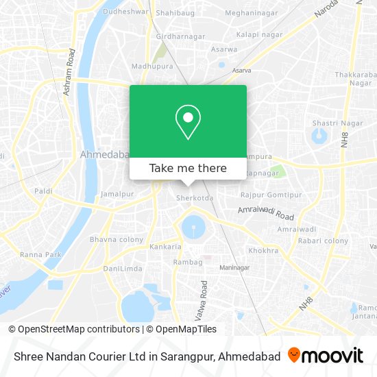Shree Nandan Courier Ltd in Sarangpur map
