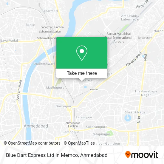 Blue Dart Express Ltd in Memco map