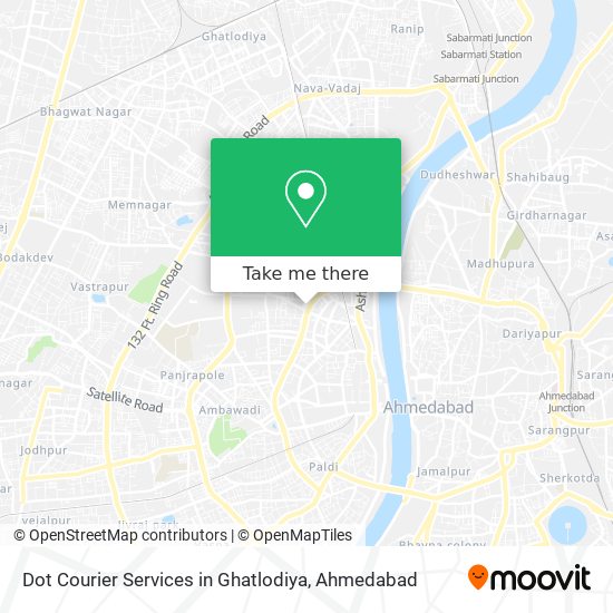 Dot Courier Services in Ghatlodiya map