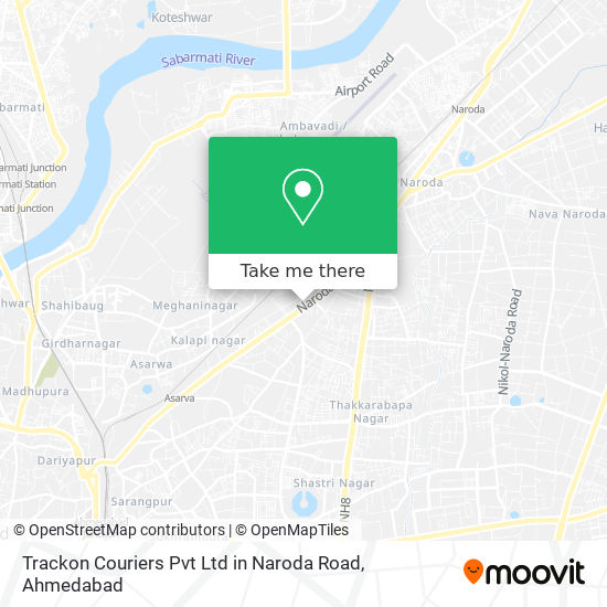 Trackon Couriers Pvt Ltd in Naroda Road map