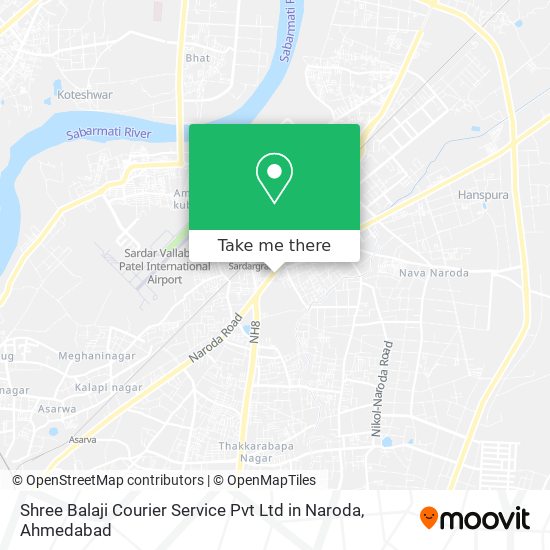 Shree Balaji Courier Service Pvt Ltd in Naroda map