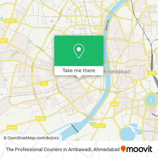 The Professional Couriers in Ambawadi map