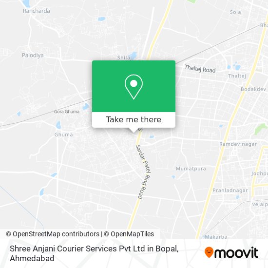 Shree Anjani Courier Services Pvt Ltd in Bopal map