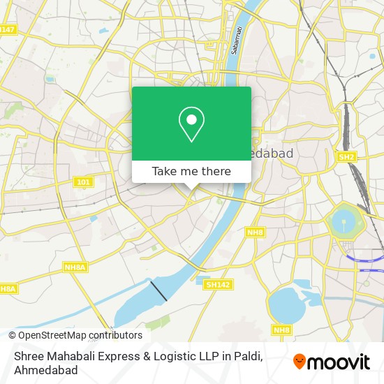 Shree Mahabali Express & Logistic LLP in Paldi map