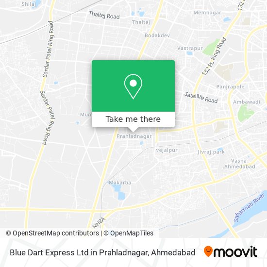 Blue Dart Express Ltd in Prahladnagar map