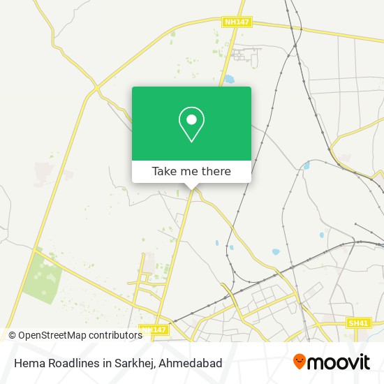 Hema Roadlines in Sarkhej map