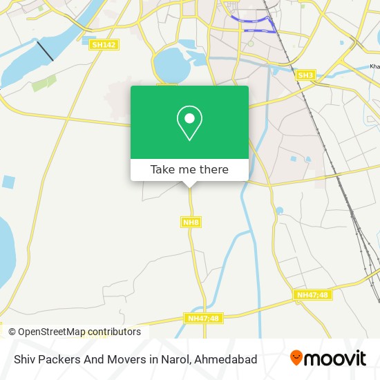 Shiv Packers And Movers in Narol map