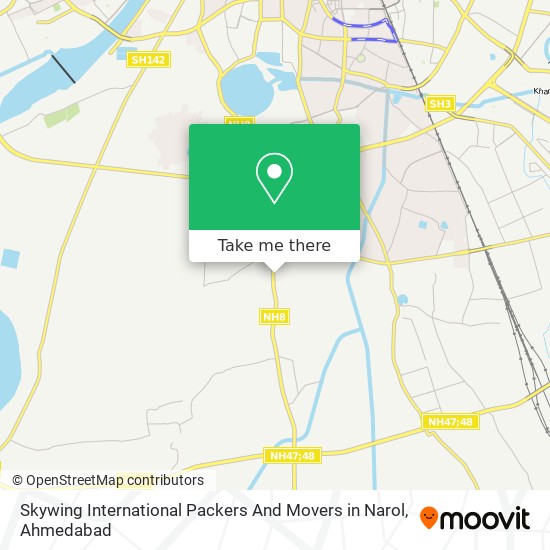 Skywing International Packers And Movers in Narol map