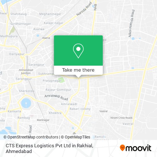 CTS Express Logistics Pvt Ltd in Rakhial map