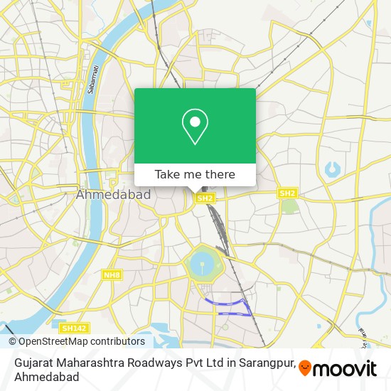 Gujarat Maharashtra Roadways Pvt Ltd in Sarangpur map