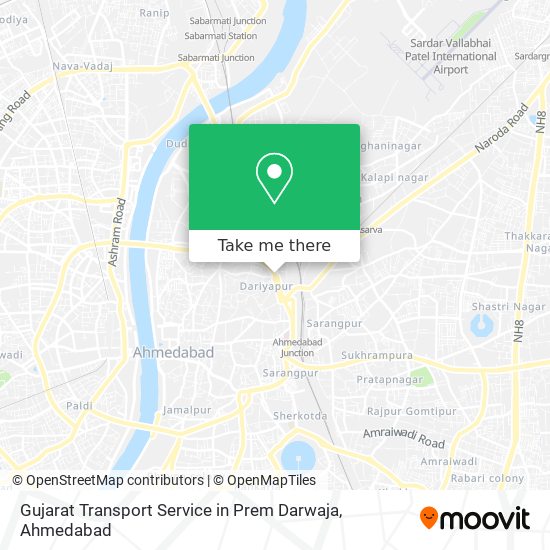 Gujarat Transport Service in Prem Darwaja map