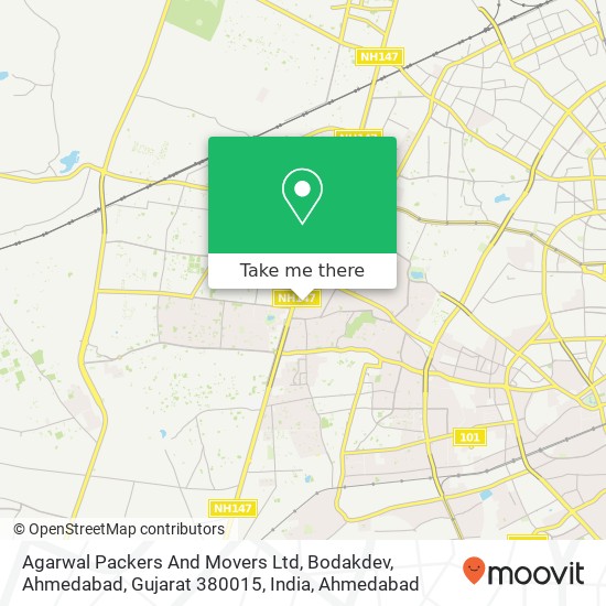 Agarwal Packers And Movers Ltd, Bodakdev, Ahmedabad, Gujarat 380015, India map