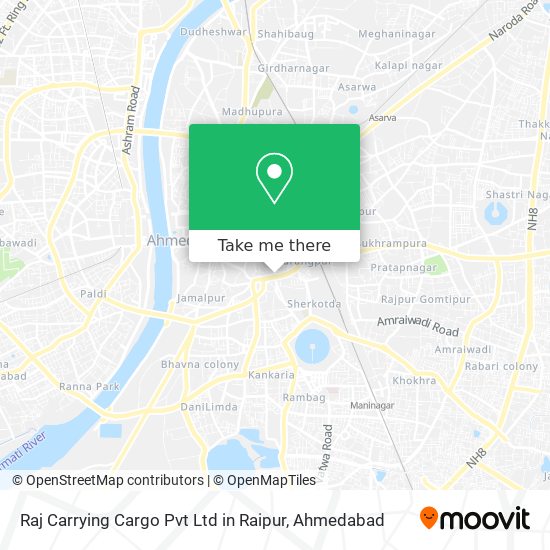 Raj Carrying Cargo Pvt Ltd in Raipur map