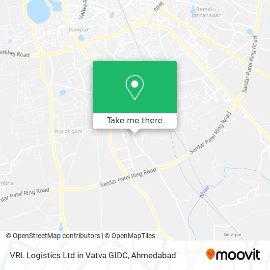 VRL Logistics Ltd in Vatva GIDC map