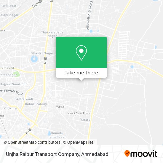 Unjha Raipur Transport Company map