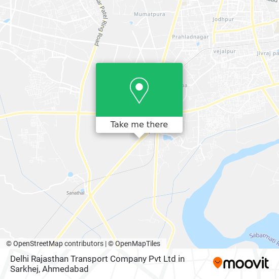 Delhi Rajasthan Transport Company Pvt Ltd in Sarkhej map