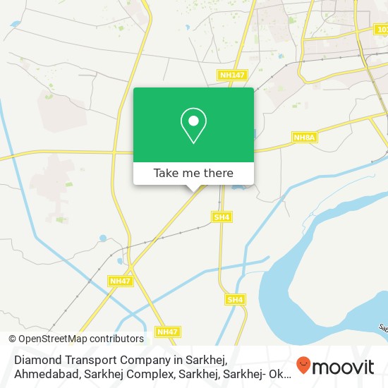 Diamond Transport Company in Sarkhej, Ahmedabad, Sarkhej Complex, Sarkhej, Sarkhej- Okaf, Gujarat 3 map