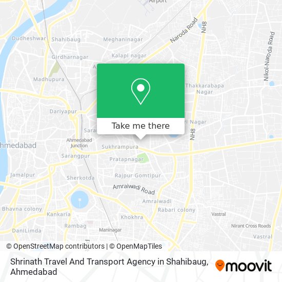 Shrinath Travel And Transport Agency in Shahibaug map