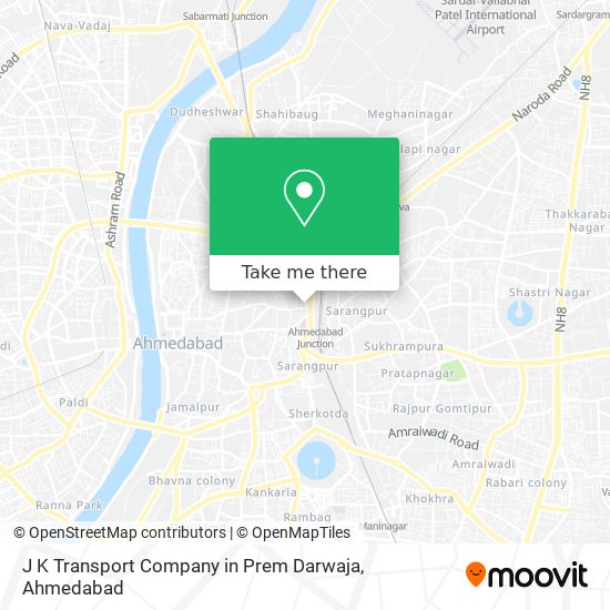 J K Transport Company in Prem Darwaja map