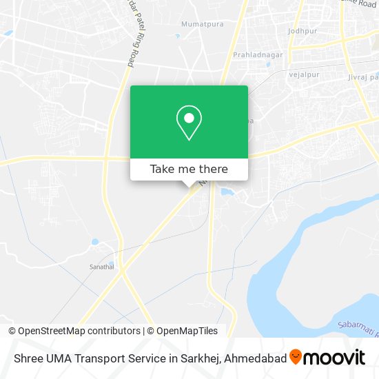 Shree UMA Transport Service in Sarkhej map