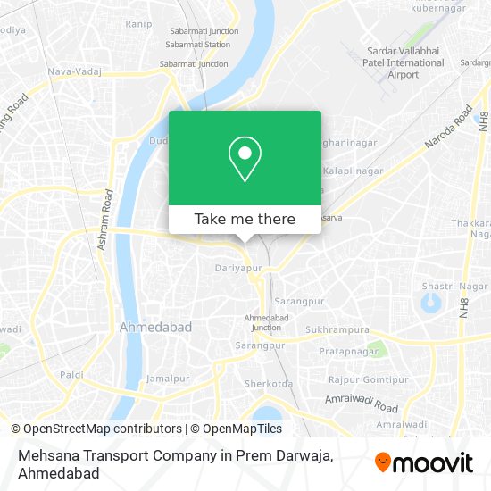 Mehsana Transport Company in Prem Darwaja map