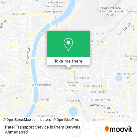 Patel Transport Service in Prem Darwaja map