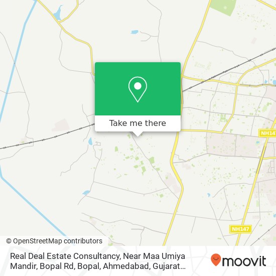 Real Deal Estate Consultancy, Near Maa Umiya Mandir, Bopal Rd, Bopal, Ahmedabad, Gujarat 380058, In map