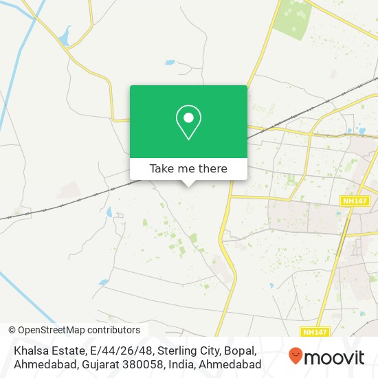 Khalsa Estate, E / 44 / 26 / 48, Sterling City, Bopal, Ahmedabad, Gujarat 380058, India map